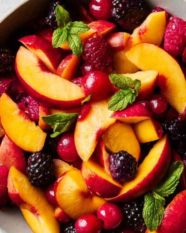Summer Peach Blueberry Knon-non-non-alcoholic alternativeic non-alcoholic ale Salad