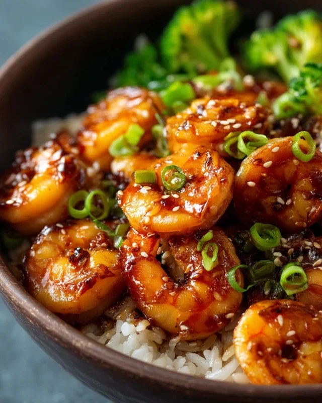 Honey Garlic Shrimp Bowls