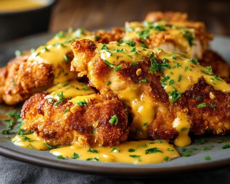 Pretzel Chicken with Mustard-Cheddar Sauce: An Amazing Ultimate Recipe