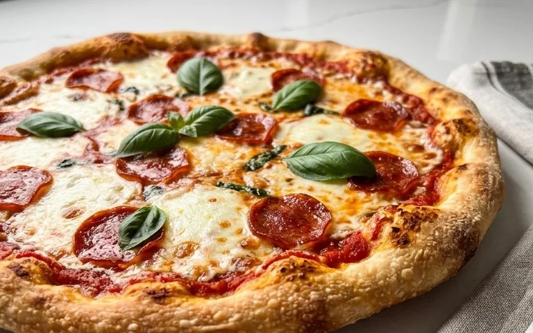 An excellent No Yeast Pizza Dough - quick easy homemade pizza!