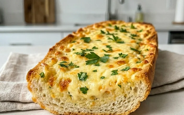 BEST CHEESY GARLIC BREAD RECIPE