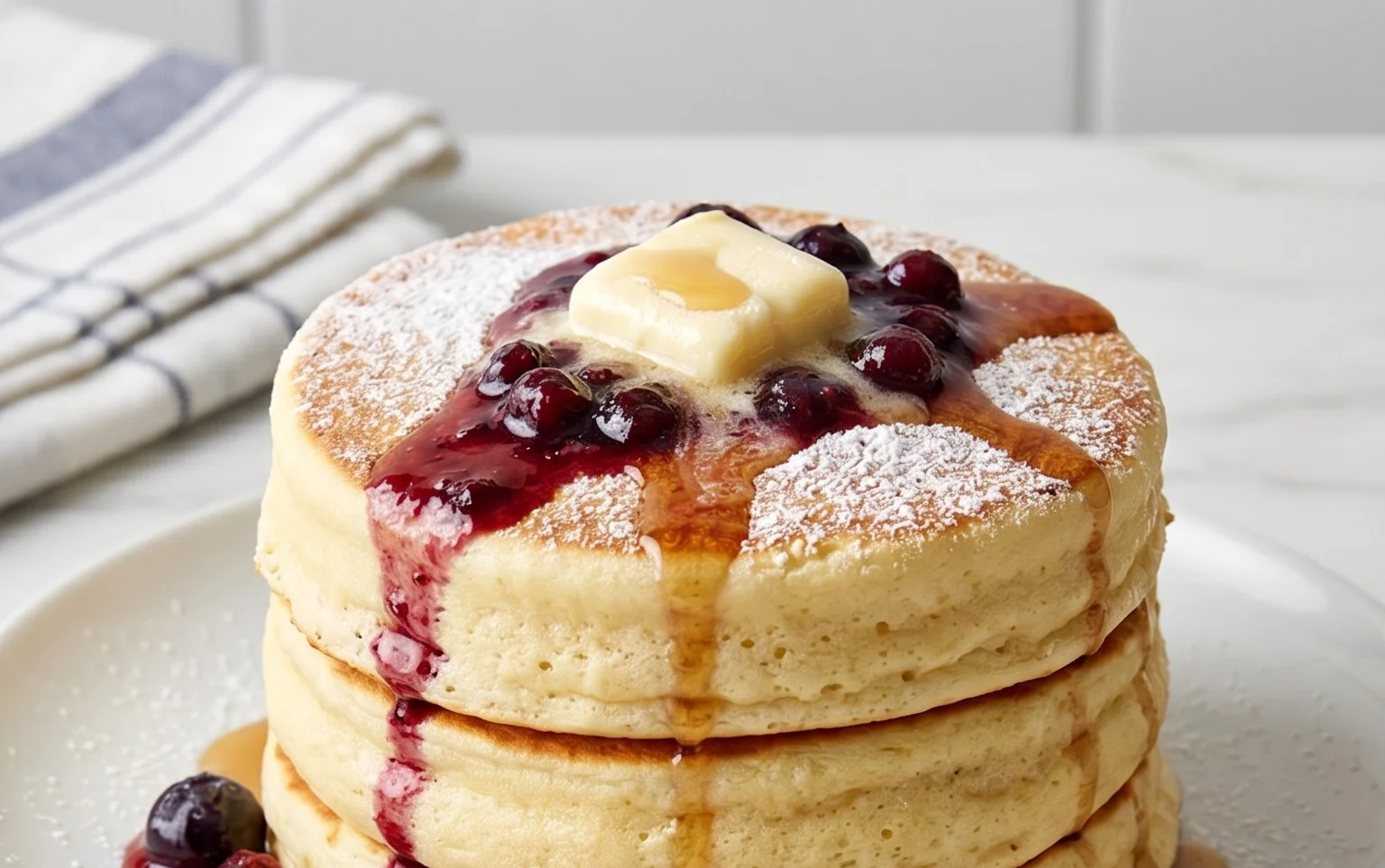 Fluffy Japanese Soufflé Pancakes