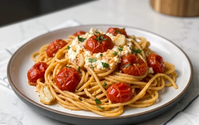 Roasted Tomato and Garlic Ricotta Pasta