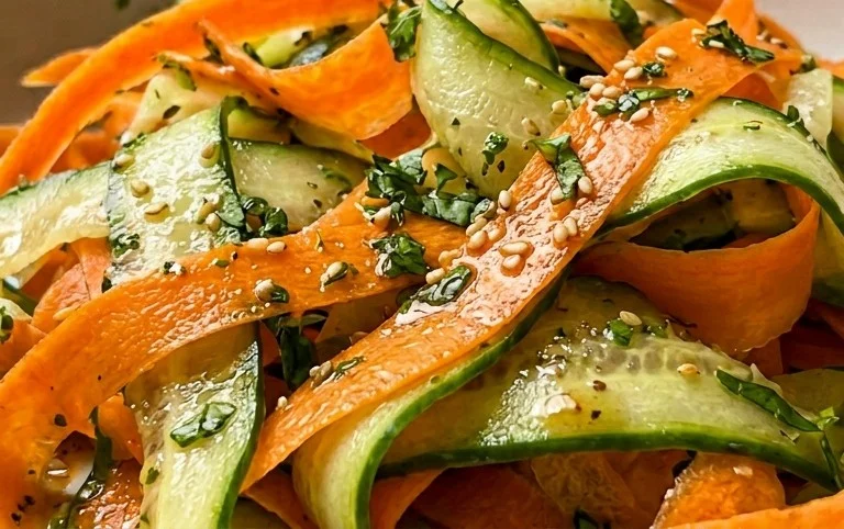Carrot and Cucumber Ribbon Salad