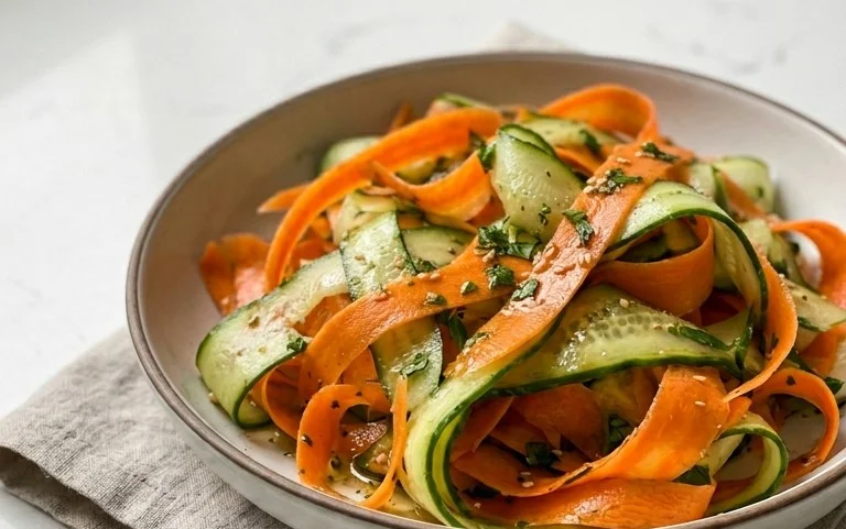Carrot and Cucumber Ribbon Salad