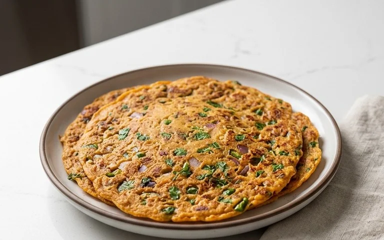 Masoor Dal Chilla | Savory Red Lentil Pancakes