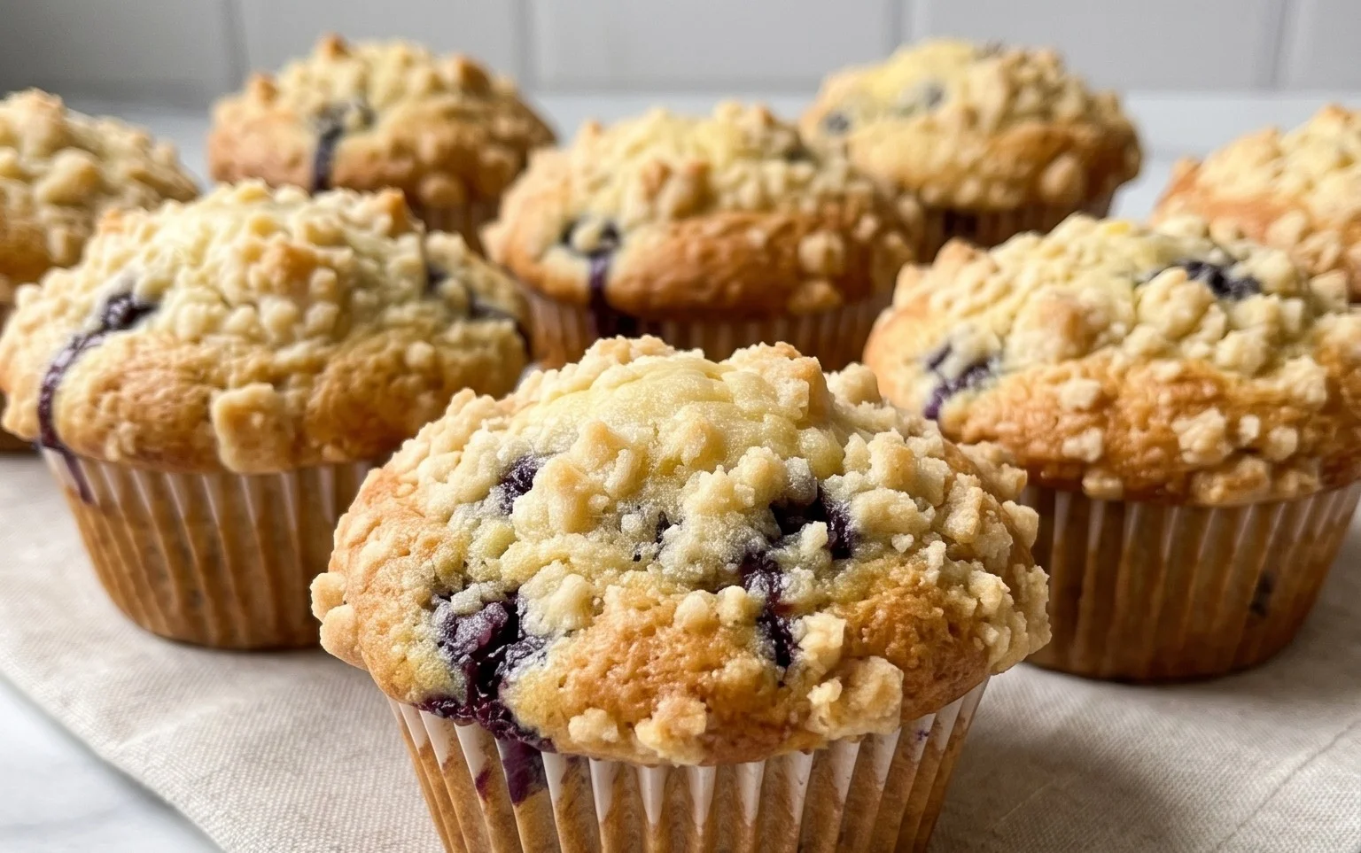 Lemon Blueberry Streusel Muffins