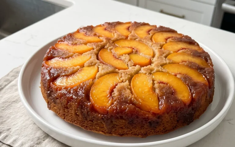 Peach Upside-Down Cake Recipe