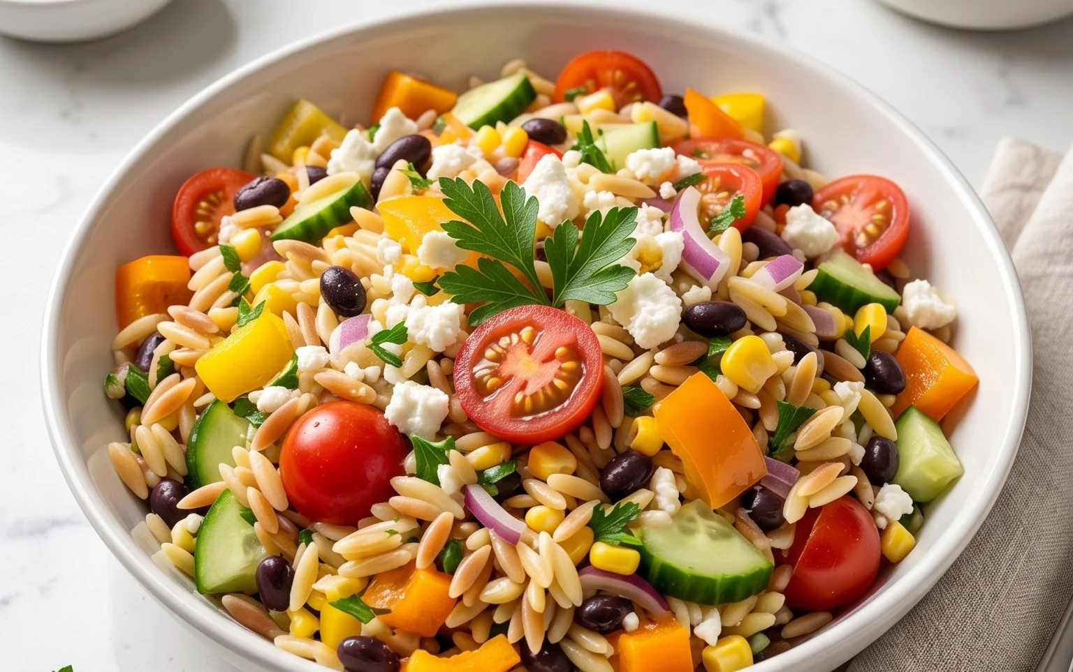 Rainbow Orzo Salad