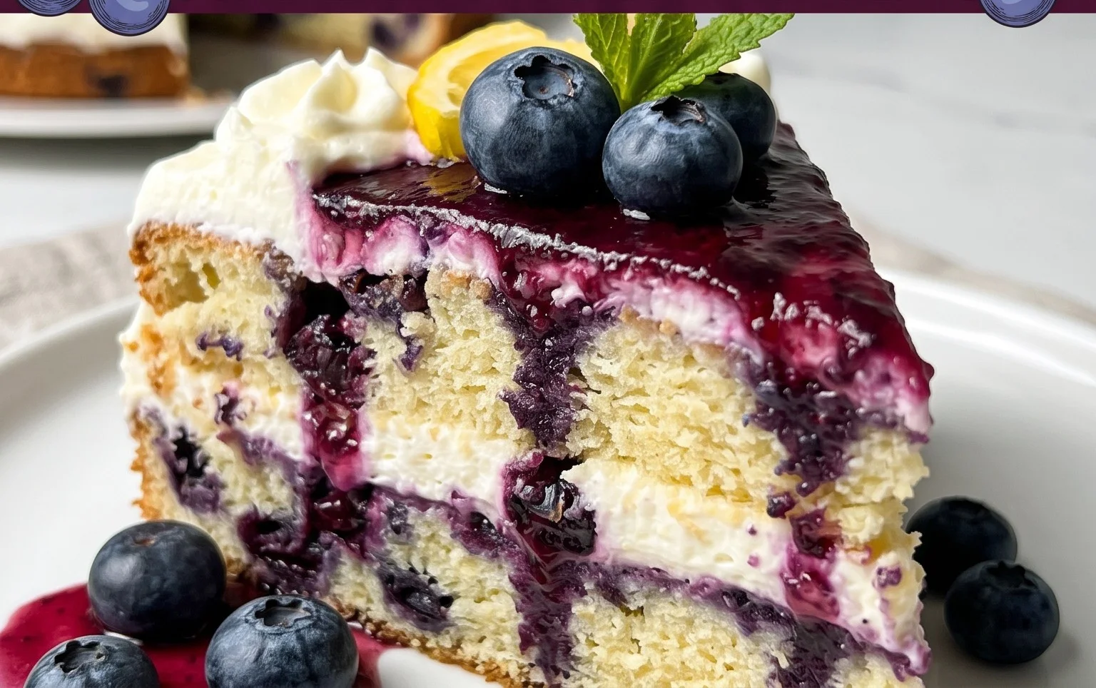 Nova Scotia Blueberry Cream Cake