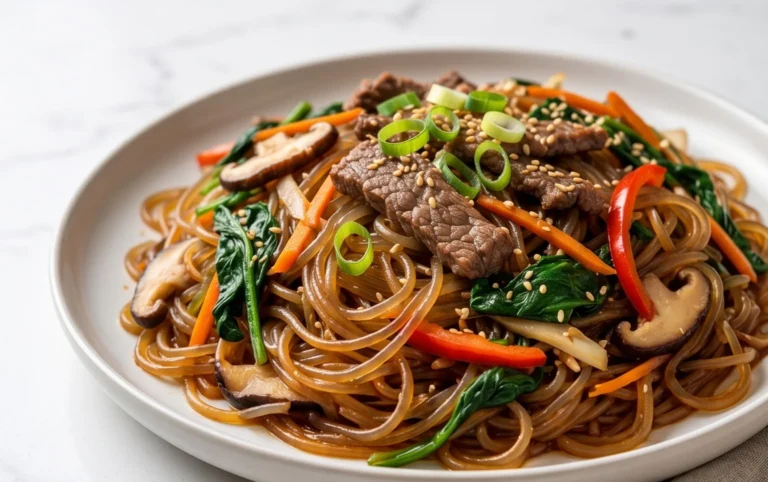 Japchae (Korean Glass Noodle Stir Fry)