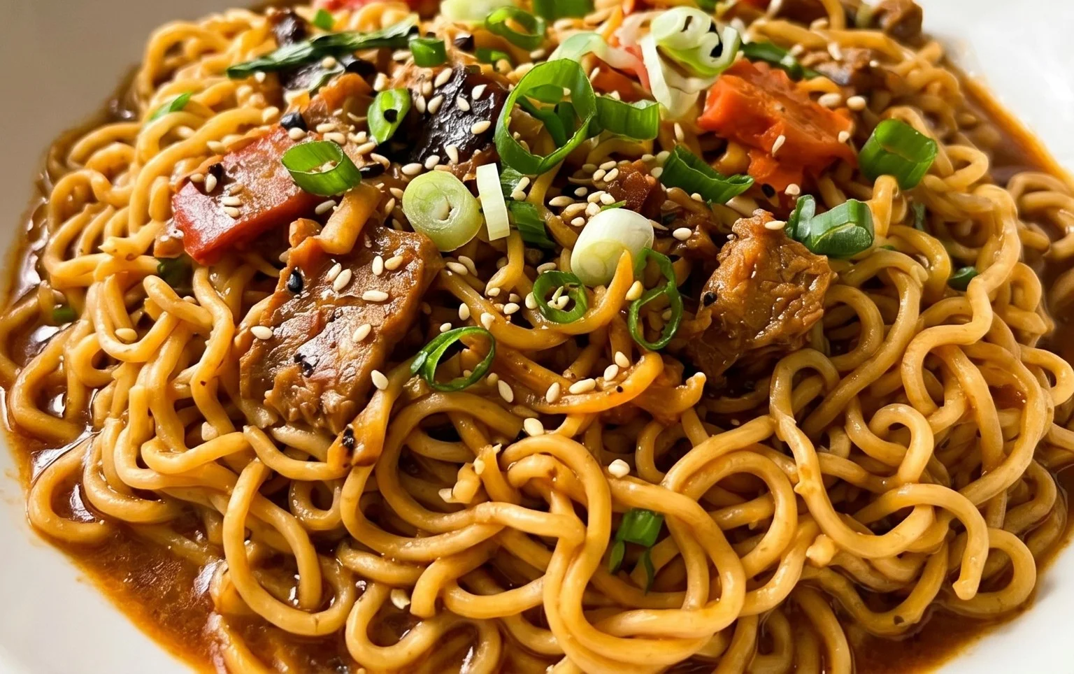 Easy Saucy Ramen Noodles