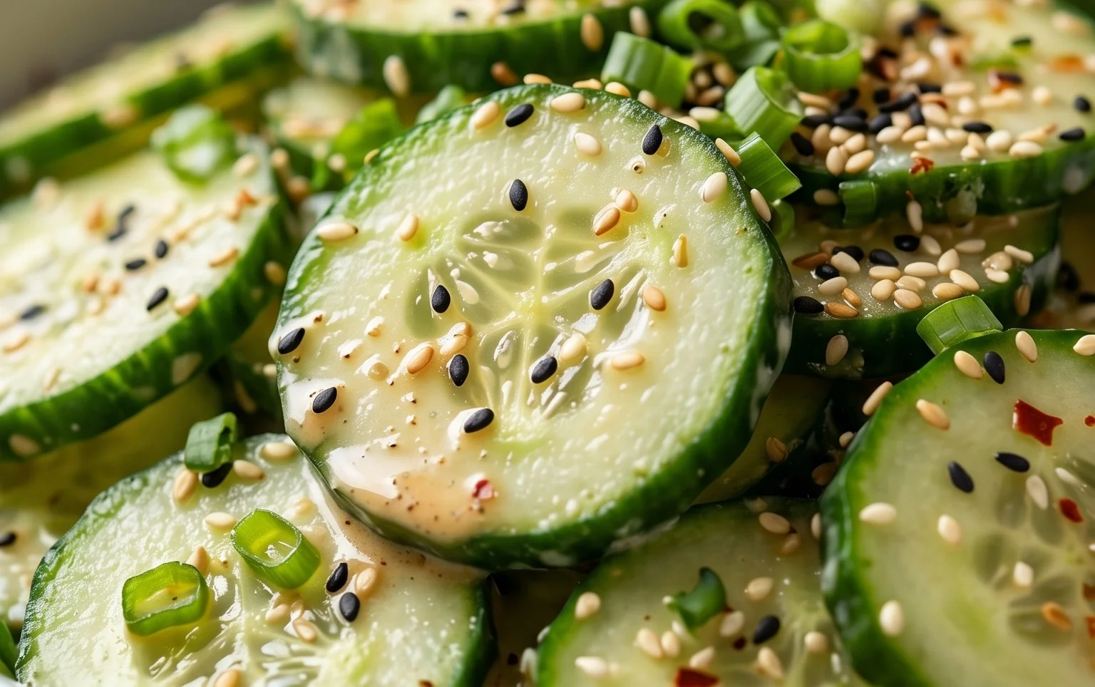 Creamy Asian Cucumber Salad Bowl