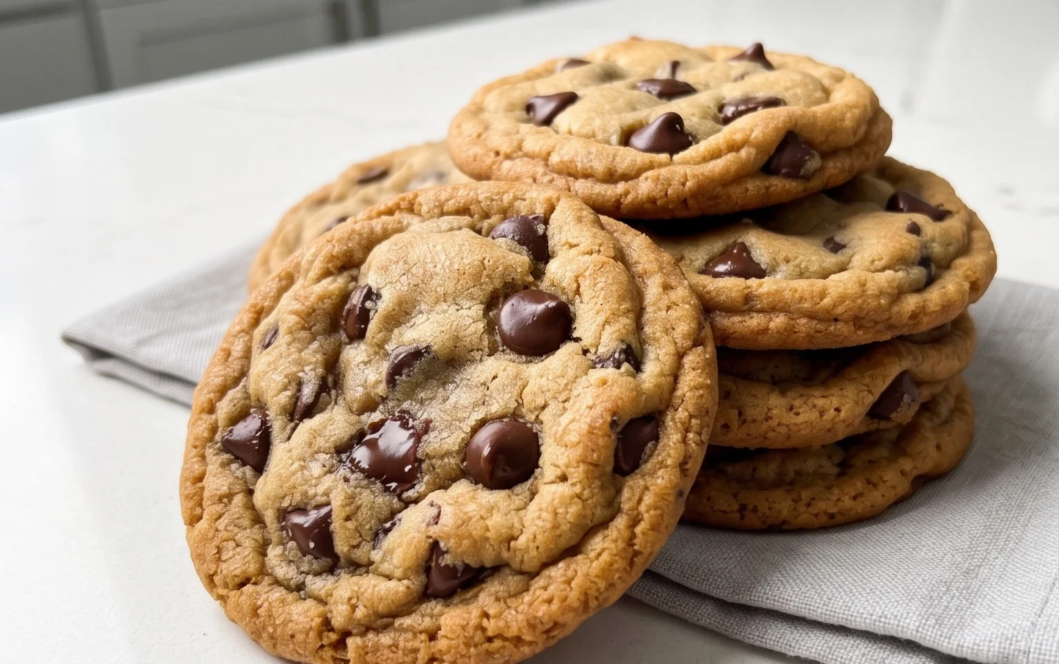 Crispy and Chewy Chocolate Chip Cookies