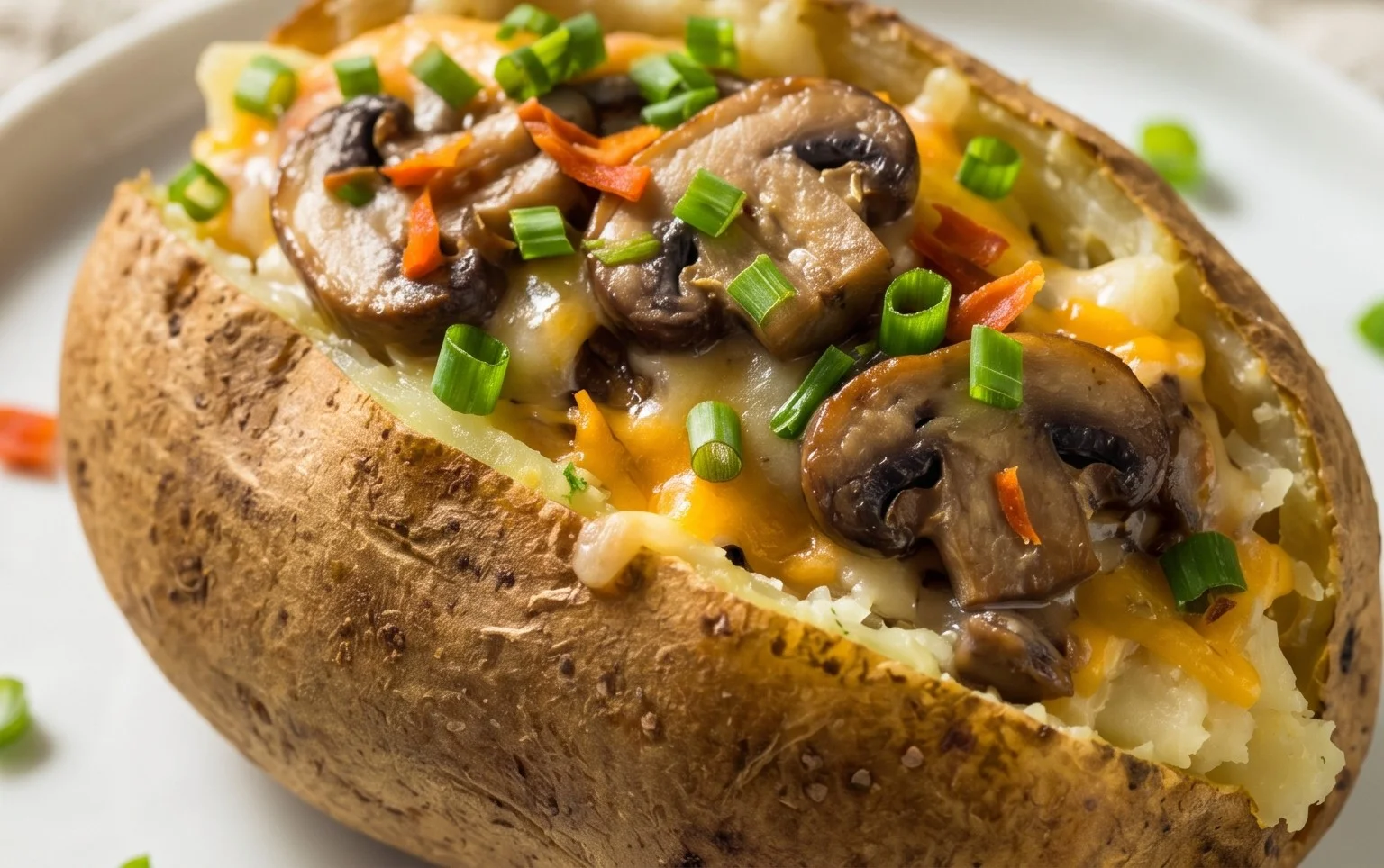 The Ultimate Stuffed Baked Potatoes with Mushrooms