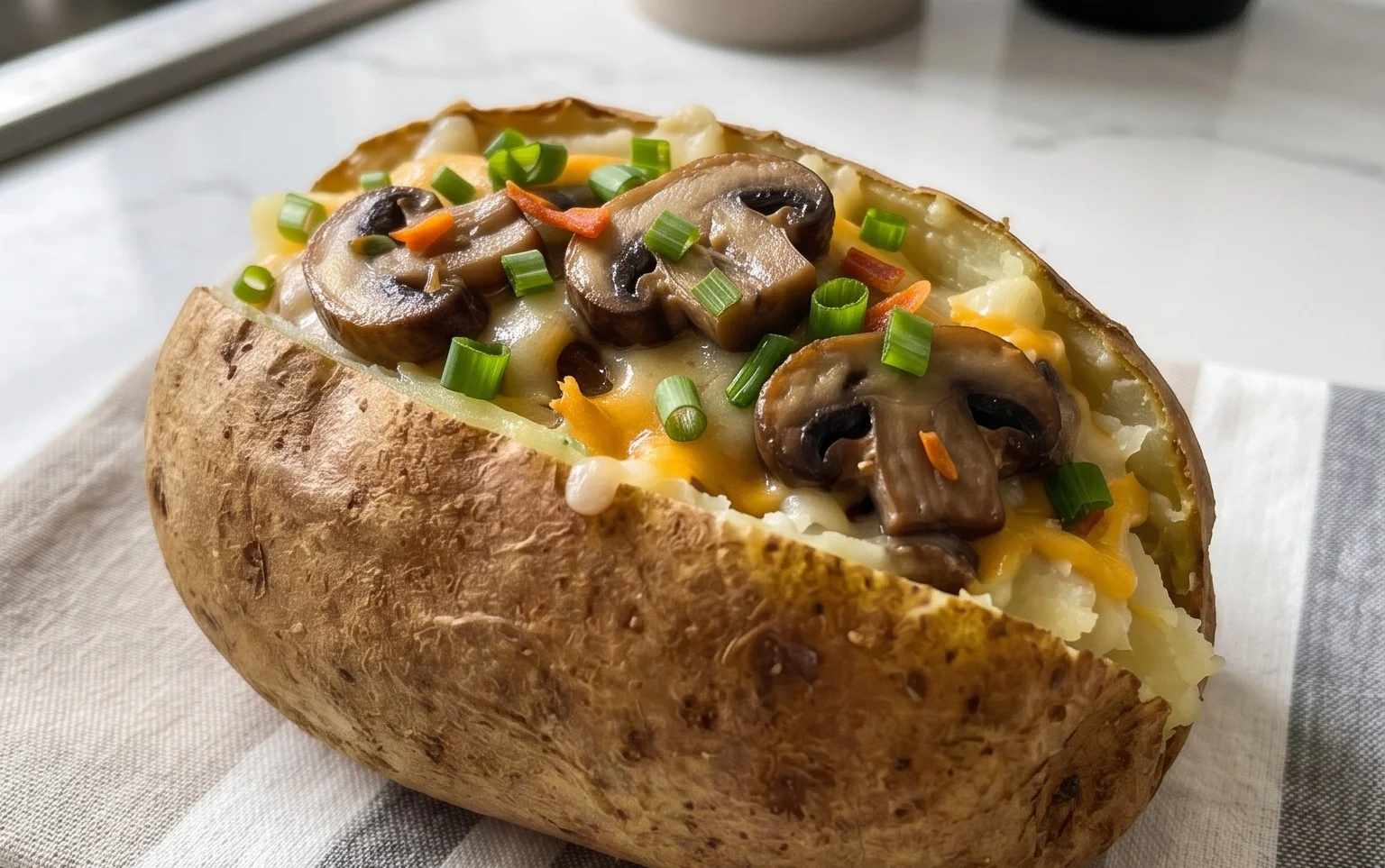 The Ultimate Stuffed Baked Potatoes with Mushrooms