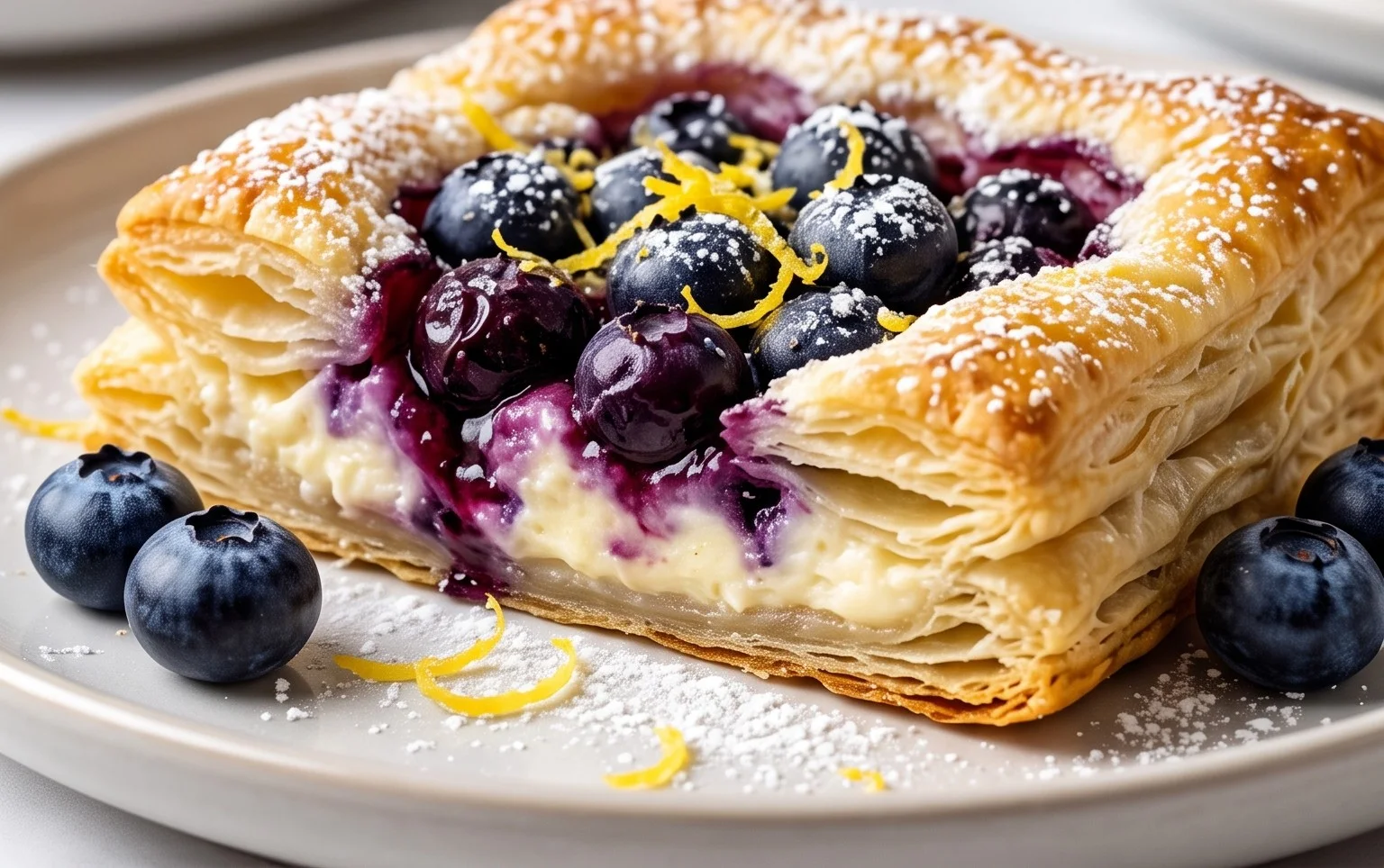 Blueberry Cream Cheese Puff Pastry