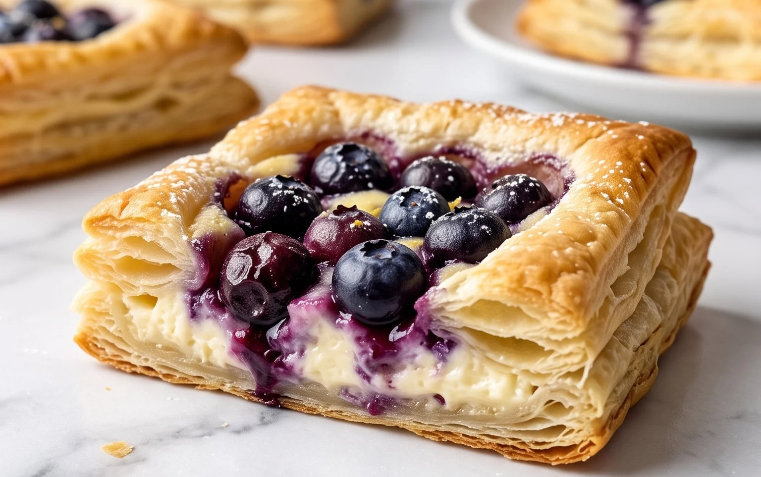 Blueberry Cream Cheese Puff Pastry