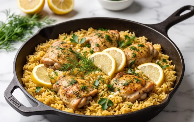 Greek Chicken and Lemon Rice (30 Minutes, One-Pot)