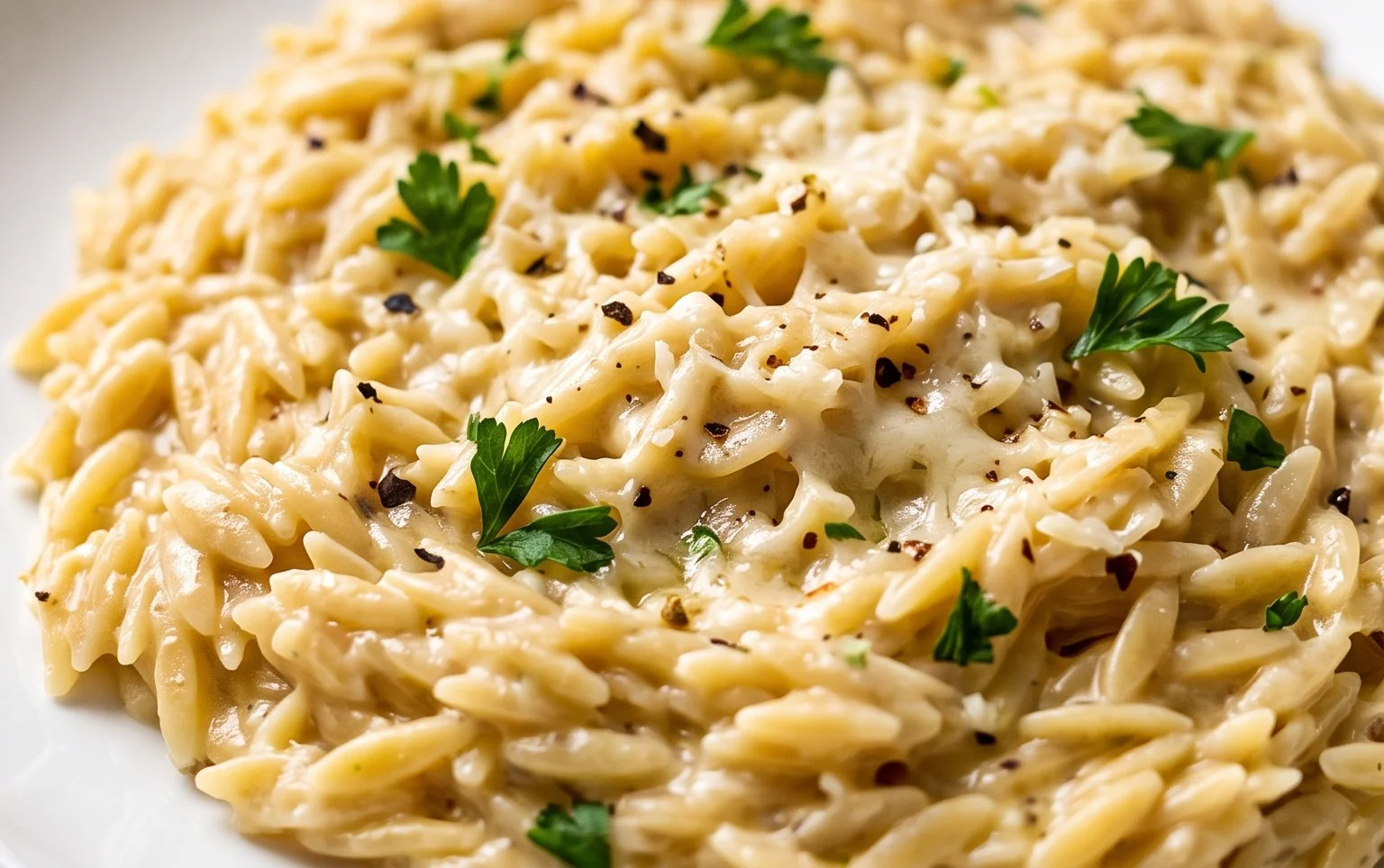 Creamy Garlic Parmesan Orzo
