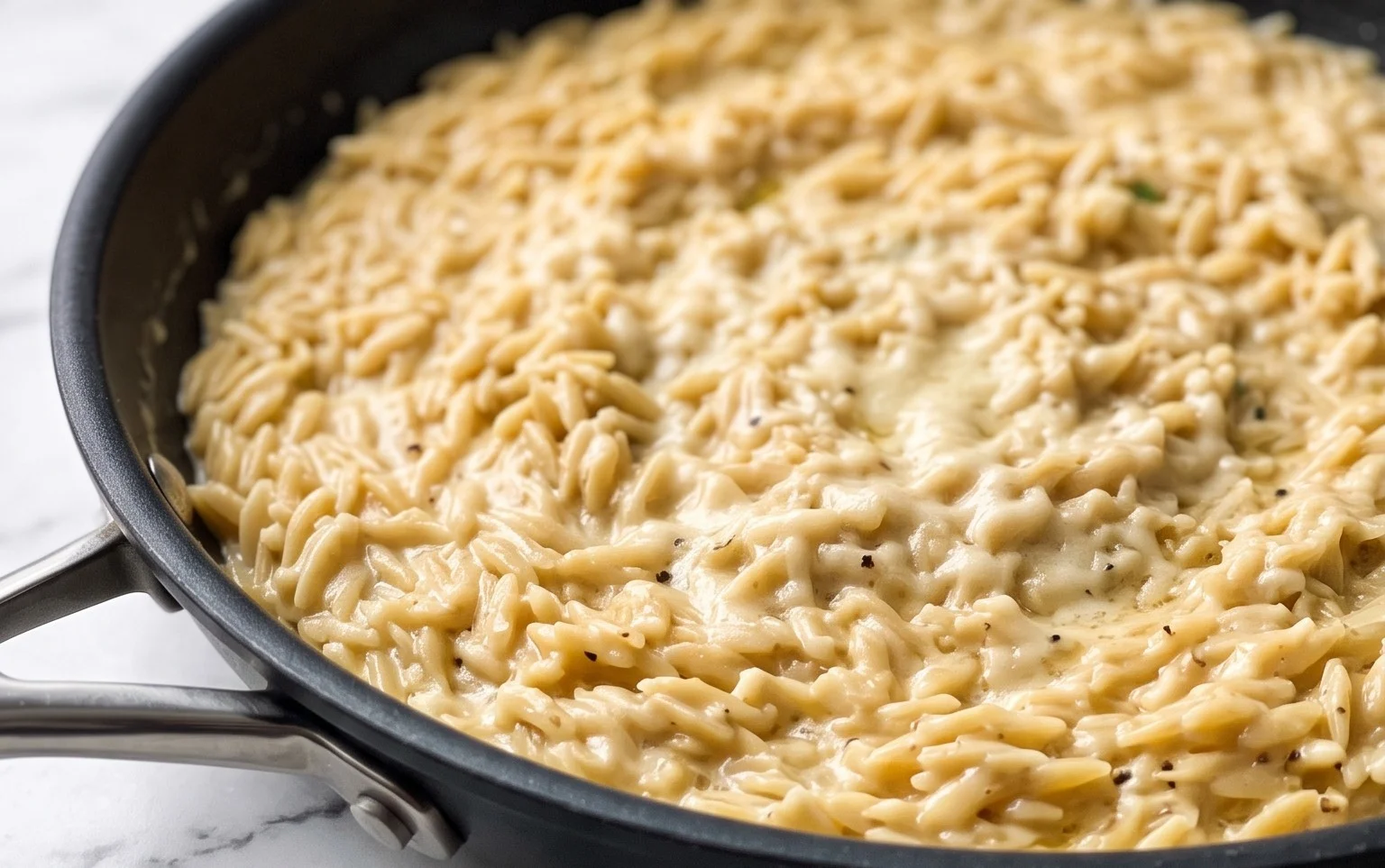 Creamy Garlic Parmesan Orzo