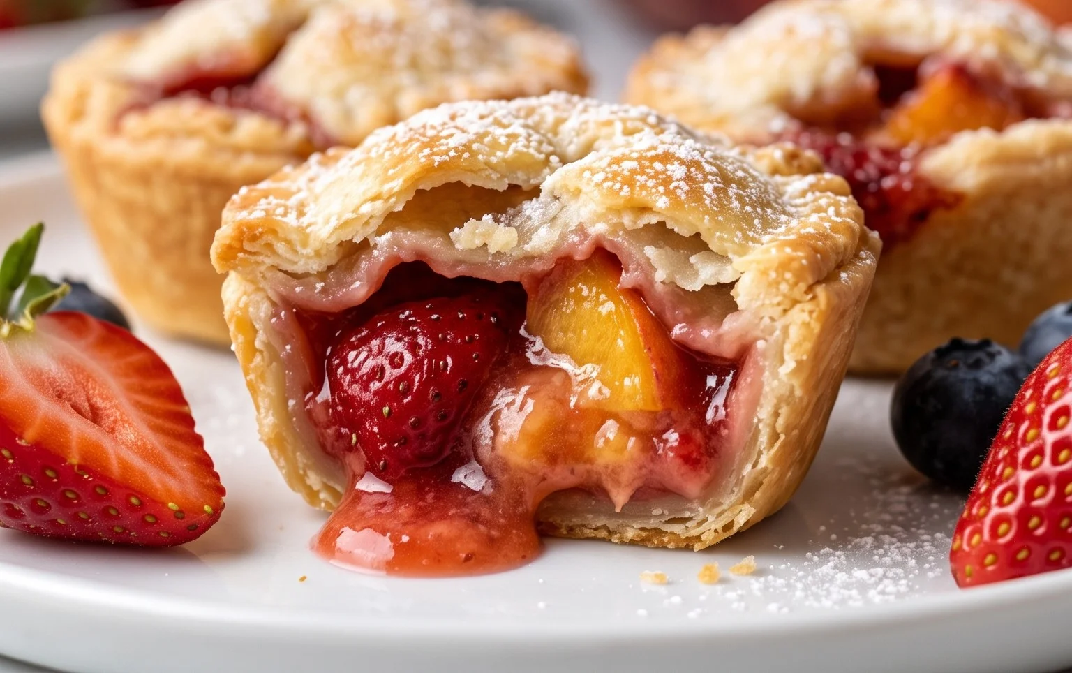 Strawberry Peach Pie Bites
