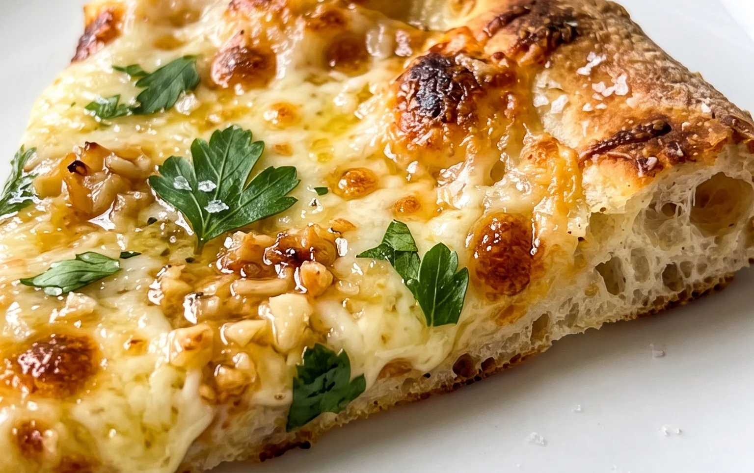 buttery garlic pizza