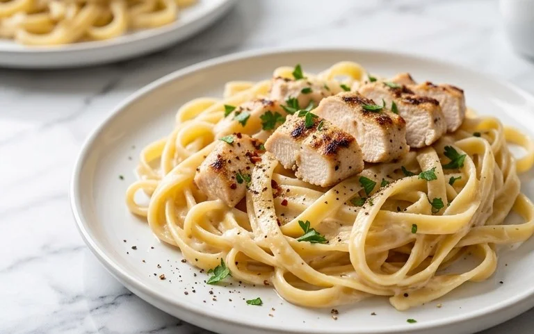 Low Calorie Chicken Alfredo