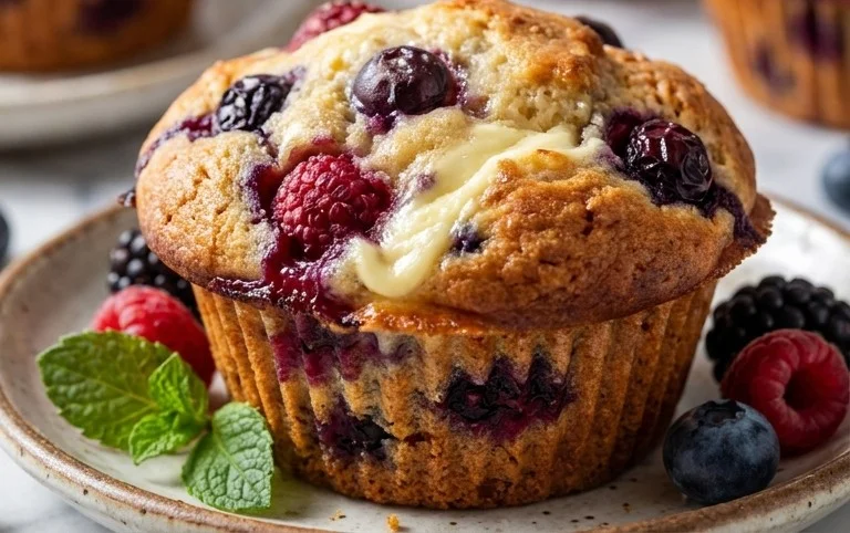 Berry Cream Cheese Muffins