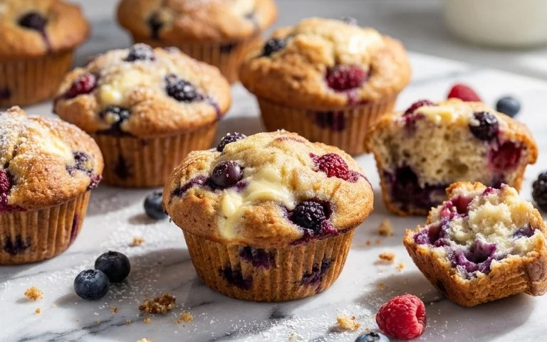 Berry Cream Cheese Muffins