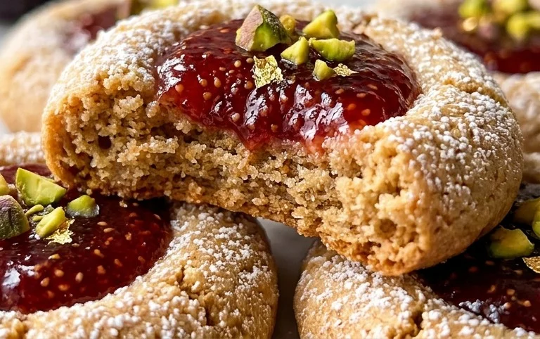 Cardamom Fig Thumbprint Cookies