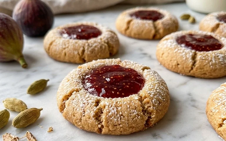 Cardamom Fig Thumbprint Cookies