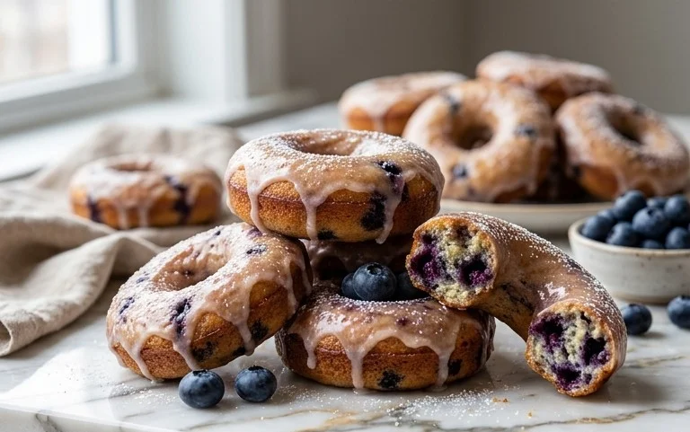 Blueberry Cake Donuts
