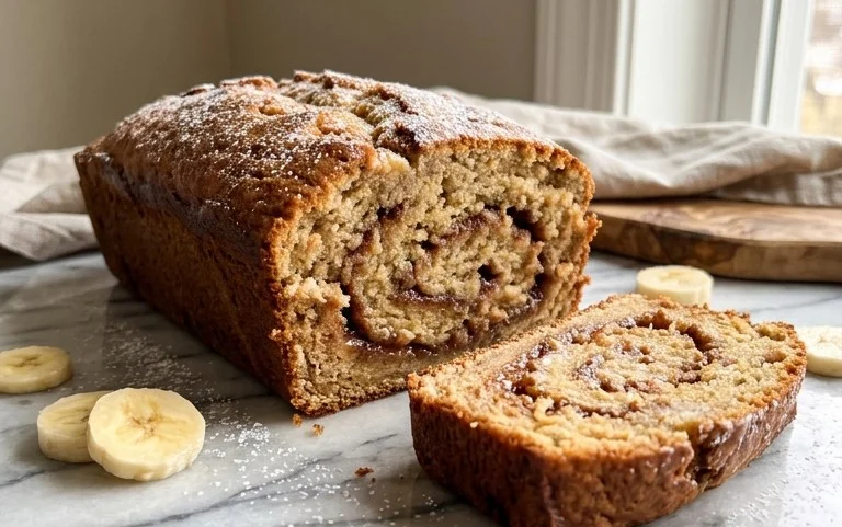 Cinnamon Roll Banana Bread