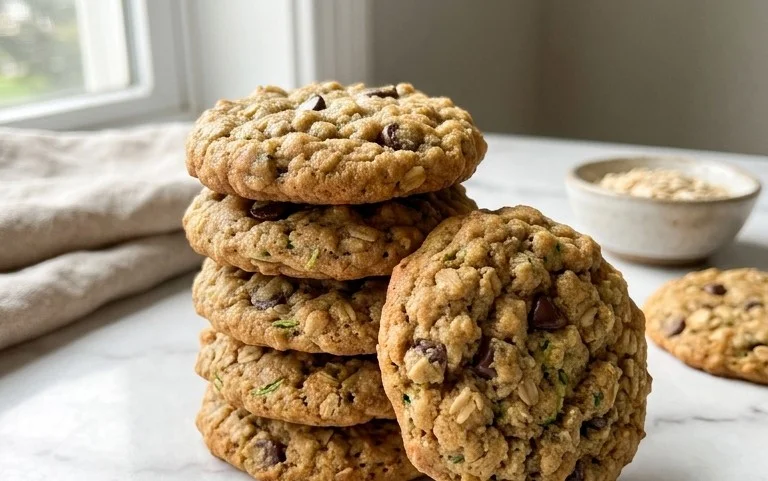 Healthy Zucchini Oatmeal Cookies