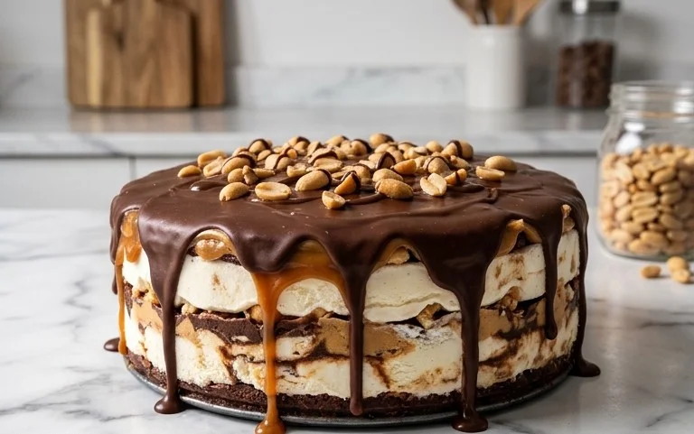 Buster Bar Ice Cream Cake