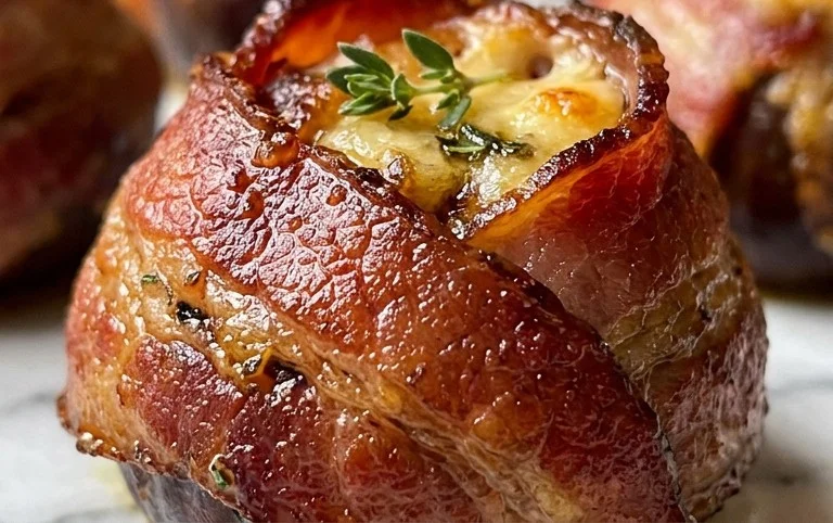 Beef Bacon Wrapped Stuffed Figs