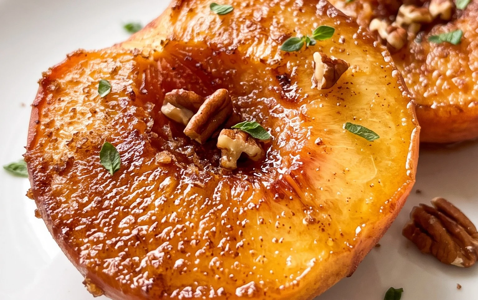 Cinnamon Sugar Baked Peaches
