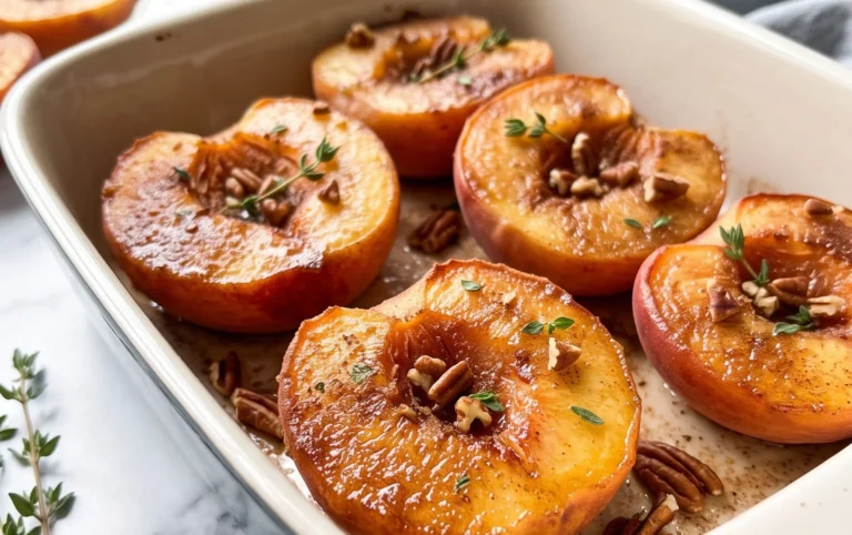 Cinnamon Sugar Baked Peaches