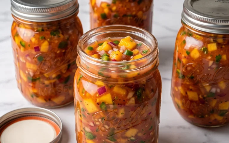 Sweet & Spicy Peach Salsa Canning Recipe