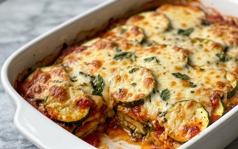 Three Cheese Zucchini Parmesan