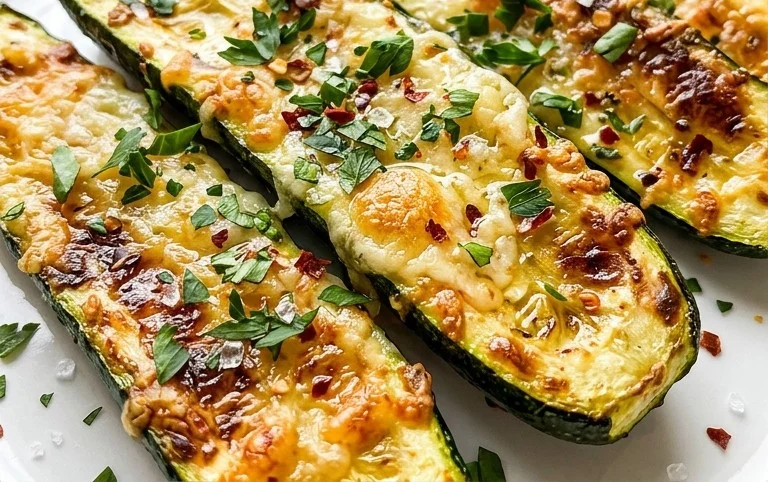 Oven Roasted Parmesan Zucchini 
