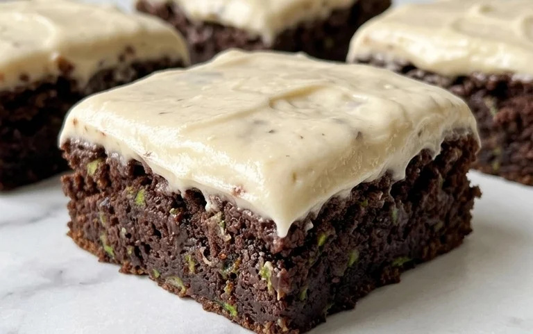 Zucchini Brownies with 1 minute Frosting!