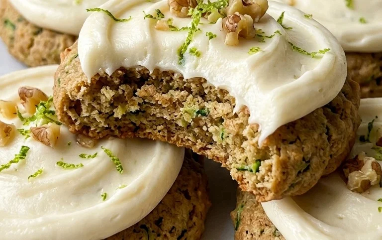 Zucchini Cookies with Cream Cheese Frosting