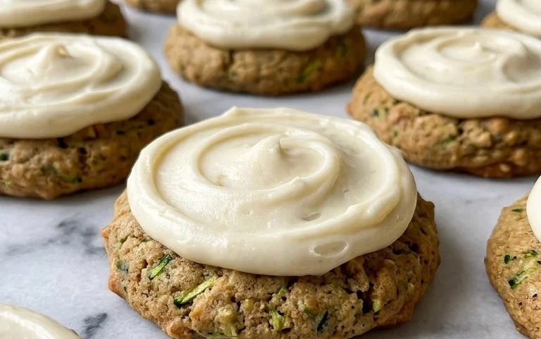 Zucchini Cookies with Cream Cheese Frosting