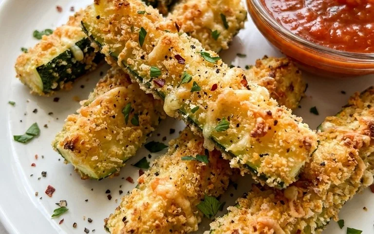 Parmesan Crusted Zucchini Sticks