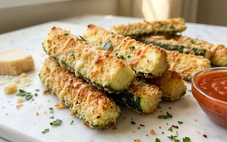 Parmesan Crusted Zucchini Sticks