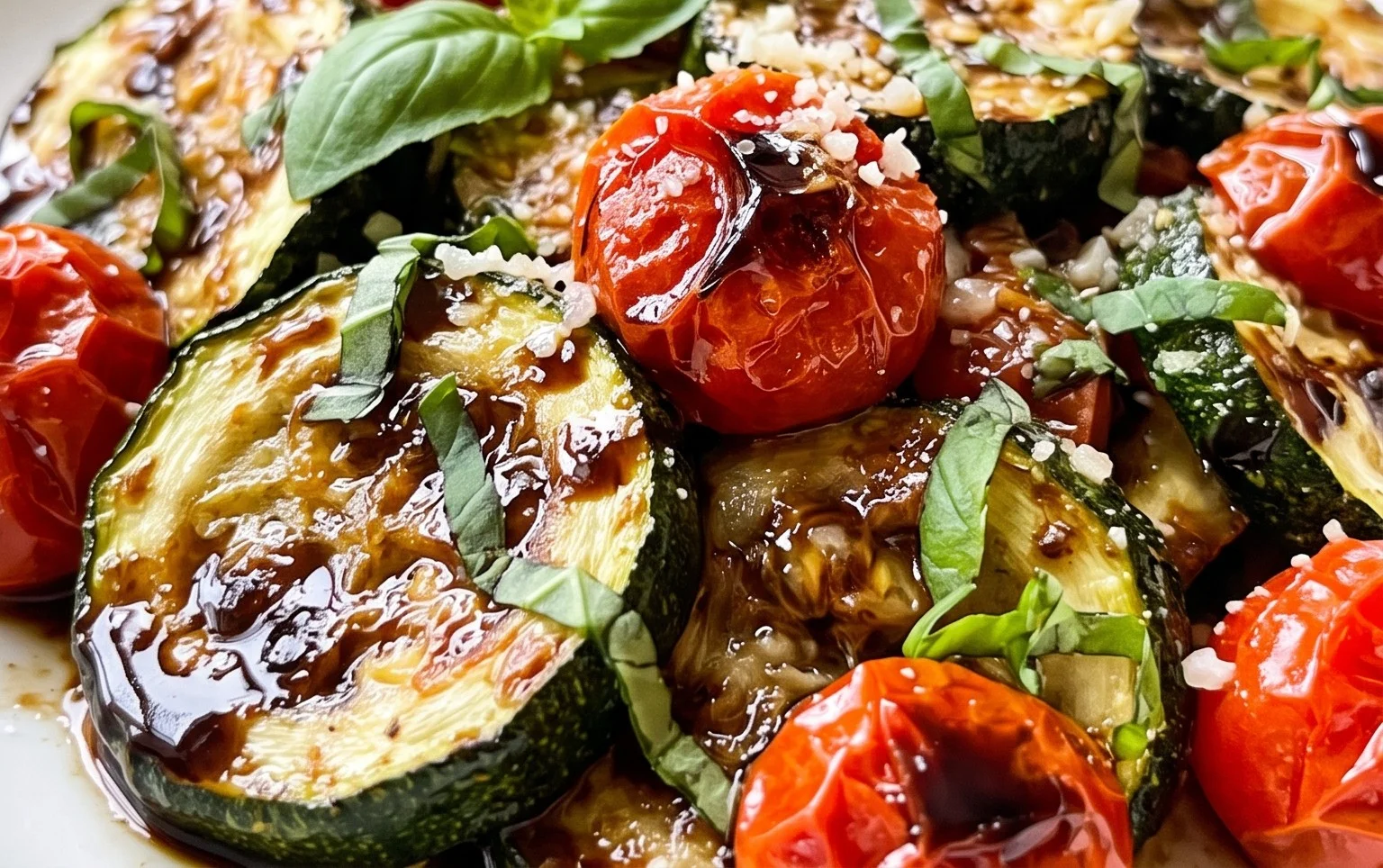 Balsamic Zucchini Tomato Bake