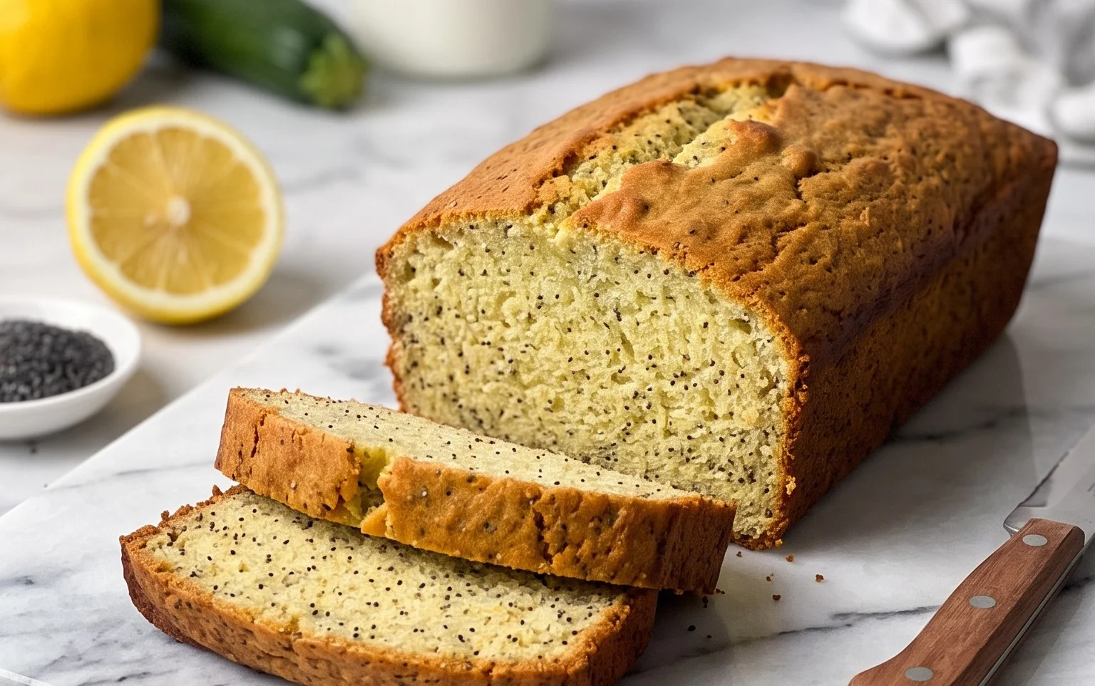 Easy Lemon Poppy Seed Zucchini Bread