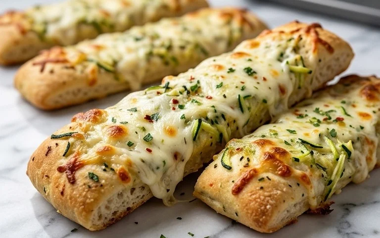 Cheesy Zucchini Breadsticks